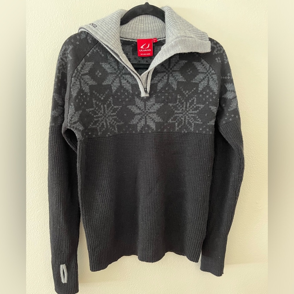 Ulvang RAV Kiby Wool High Neck Sweater - Medium Black